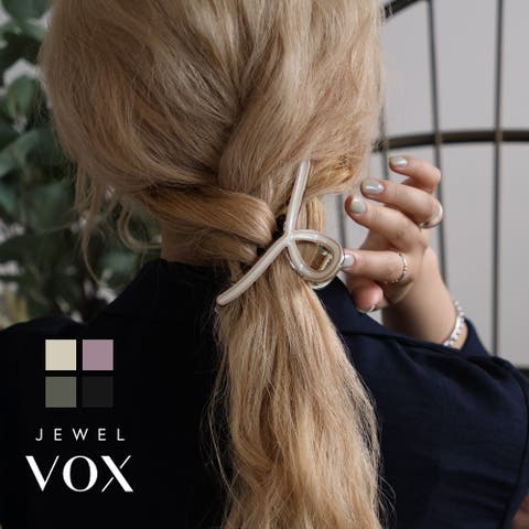 Jewel vox（ジュエルヴォックス） | ヘアクリップ バンスクリップ ヘアアクセサリー レディース アクリル ニュアンス ノット バイカラー ブラック ブラウン カーキ アイボリー 女性 高見え プチプラ 韓国 大人 韓国ファッション 人気