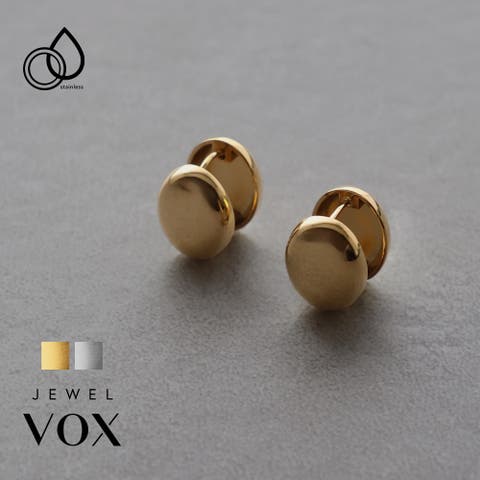 Jewel vox（ジュエルヴォックス） | ピアス ステンレス製 金属アレルギー対応 レディース オーバル モチーフ ゴールド シルバー シンプル カジュアル 普段使い 韓国 大人 韓国ファッション 人気