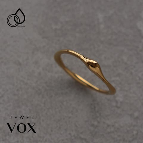 Jewel vox（ジュエルヴォックス） | リング 指輪 金属アレルギー対応 ステンレス製  レディース レイヤード 重ね付け ニュアンス いびつ 華奢 細め 細い 細身 ゴールド 11号 13号 15号 韓国 大人 韓国ファッション 人気
