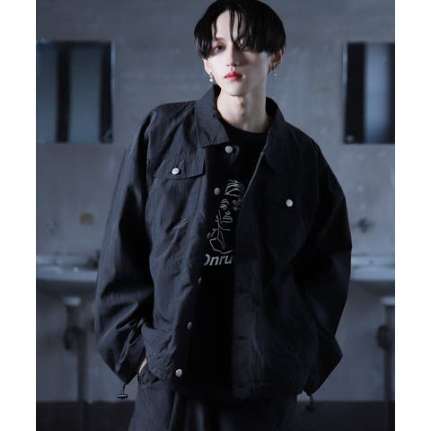 G.O.C（ジーオーシー） | 春服 韓国◆G.O.C(ジーオーシー)ドローストリングオーバーナイロンGジャン◆