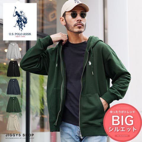 jiggysshopselect（ジギーズショップセレクト） | ◆US.POLO ASSN.(ユーエスポロアッスン) 別注裏毛ZIPパーカー◆ジップアップパーカー メンズ おしゃれ ブランド スウェット ジップパーカー ジップ トップス メンズファッション ブランド ブラック グレー ネイビー グリーン ベージュ 秋 冬 春