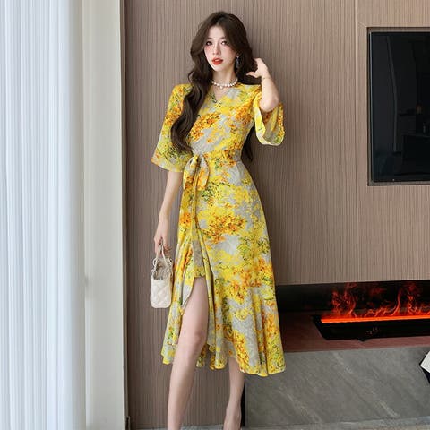 激安通販 2409ワイシャツワンピース yq 綿麻混 オシャレ ゆったり Lサイズ