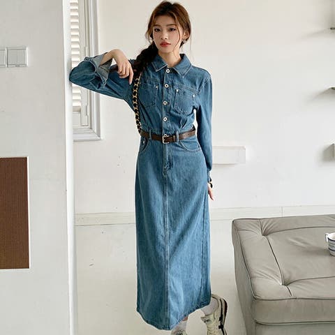 新品未使用】デニムワンピース てひどい 