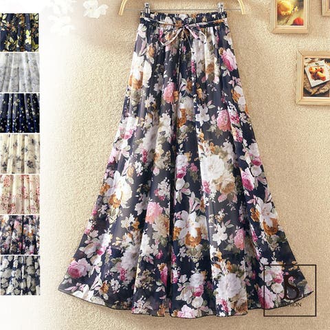 花柄 スカート 全10柄[品番：JSFW0009612]｜JS FASHION（ジェーエス 