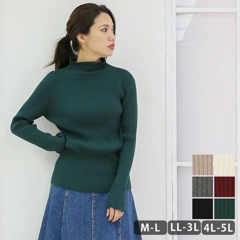 2×2リブVネックカットソー トップス Tシャツ[品番：BEKW0000575
