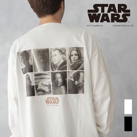 子ども服 SHUSHU（コドモフク） | スター・ウォーズ ローグワン ロングTシャツ トップス 長袖 ゆったり カットソー Rogue One: A Star Wars Story アメコミ 映画 ディズニー トップス ゆったり メンズ レディース M L ファッション