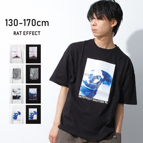 子ども服 SHUSHU（コドモフク） | RAT SHUTTERオーバーサイズTシャツ トップス 半袖 ゆったり 子供服 男の子 小学生 中学生 ファッション キッズ ジュニア 韓国 大人っぽい ダンス 130cm 140cm 150cm 160cm 170cm