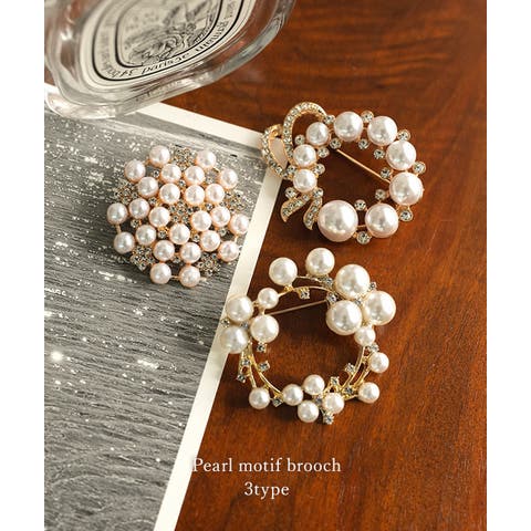 KOBE LETTUCE（コウベレタス） | パールモチーフブローチ［J1132］