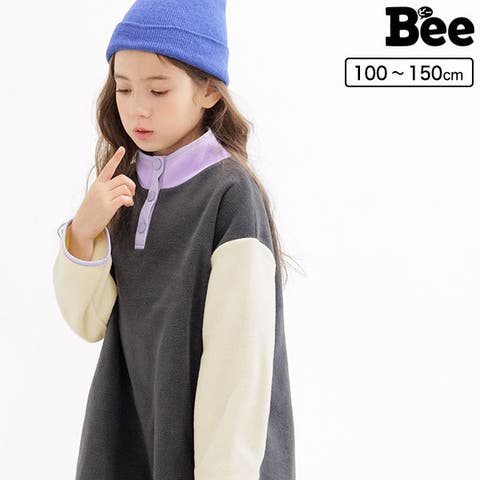 子供服Bee（コドモフクビー） | ロングフリースワンピ 子供服 キッズ 女の子 秋 冬 韓国子供服