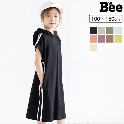 子供服Bee（コドモフクビー） | フード付きラインワンピース 子供服 キッズ 女の子 春 夏 cle 韓国子供服