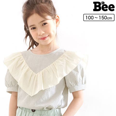 子供服Bee（コドモフクビー） | 肩フリルトップス 子供服 キッズ 女の子 春 夏 韓国子供服