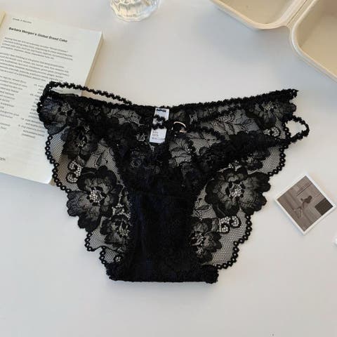 maison de LATIR（メゾン） | デイリーにも特別な日にも。華やかに履けるレースショーツ 下着 レディース パンツ インナー 花柄 フラワー 透け感 シアー 総レースインナー ブラック 黒 上品 フェミニン 締め付けにくい 伸縮性 特別な日 ランジェリー セクシー レースインナー