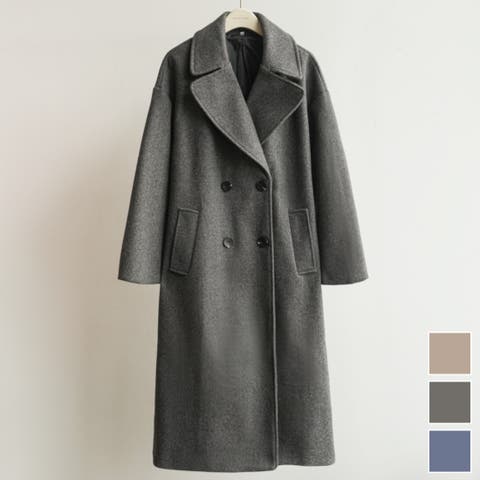 maison de LATIR（メゾン） | ウールライク　トレンチコート　ダブルブレスト　コート　ロングコート　ミディアムコート