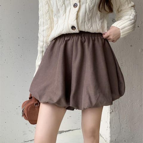 maison de LATIR（メゾン） | オフィスでもホームでも楽しめる、バルーンミニスカート パラシュートミニスカート オフィス オフィスカジュアル 春 セクシー ホーム レディース 韓国 大きいサイズ 冬 冬服 レディース 20代 ボトム スカート ショート丈 お出かけ トレンド