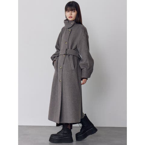 MURUA（ムルーア） | スタンドネックダブルカラーコート