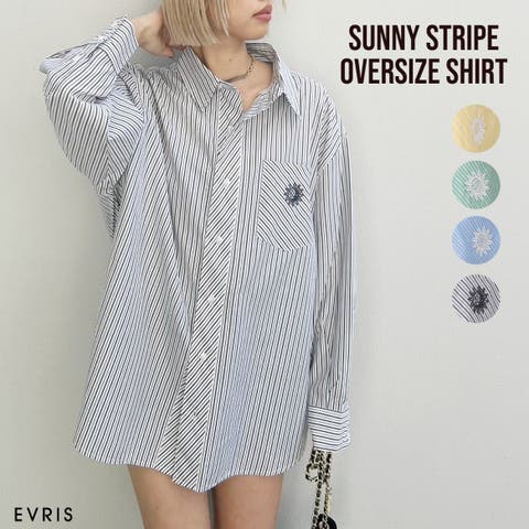 EVRIS（エブリス） | SUNNYストライプオーバーサイズシャツ