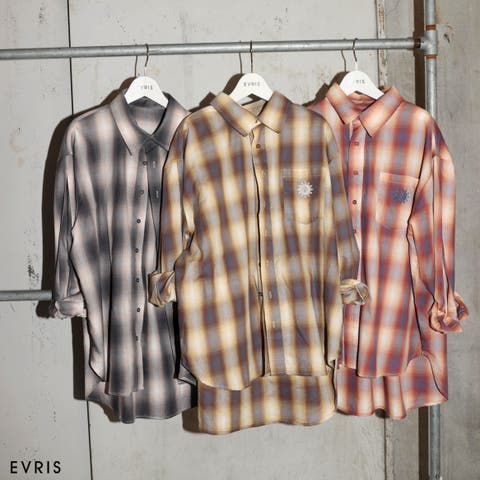 EVRIS（エブリス） | SUNNYチェックオーバーサイズシャツ
