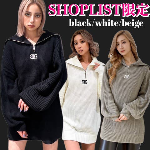 GYDA（ジェイダ） | 【SHOPLIST限定】Symmetry GYDA ハーフZIP ニットトップス