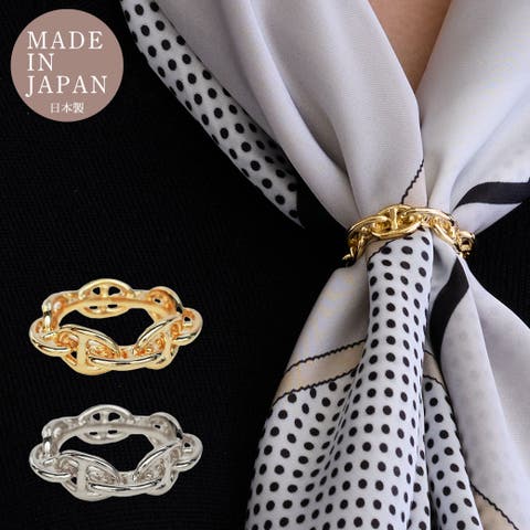 Melody　Accessory（メロディ） | スカーフリング アンカーチェーン マリンチェーン  K18GP  スカーフクリップ 上品 かわいい スカーフ留め スカーフ ストール おしゃれ  卒業式 行事用 入学式 参観日 結婚式 母の日40代 50代 60代  ゴールド プレゼント セレモニー