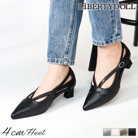 LibertyDoll（リバティードール） | ポインテッドトゥVカットストラップパンプス154-1027