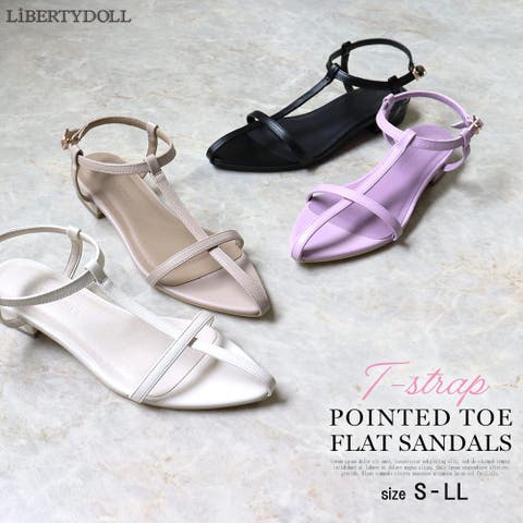 LibertyDoll（リバティードール） | ポインテッドTストラップフラットサンダル154-4175