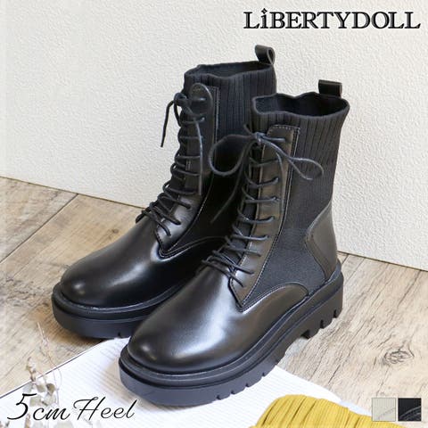 LibertyDoll（リバティードール） | 5cmヒール ワンピース 韓国ファッション セットアップ ニットブーツ ☆9109