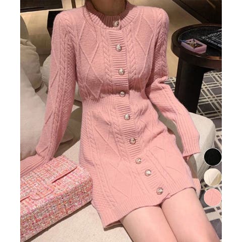 Miniministore（ミニミニストア） | ケーブル編みニットワンピースミニ丈韓国風