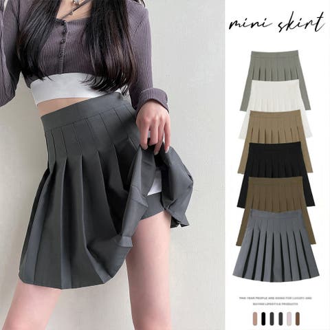 Miniministore（ミニミニストア） | ボックスプリーツスカート ミニスカート黒