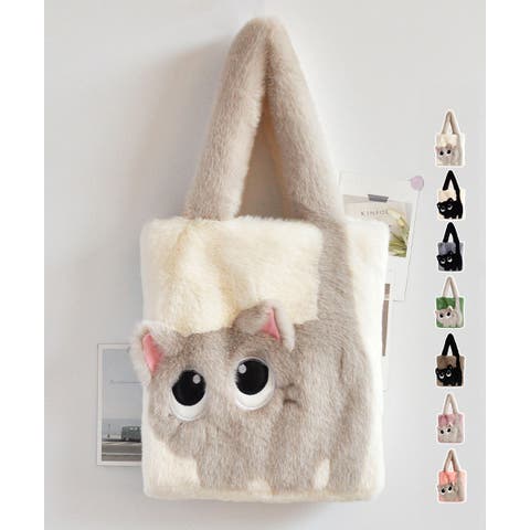 Miniministore（ミニミニストア） | ファートートバッグ ふわふわ 猫柄鞄秋冬