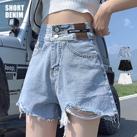 Miniministore（ミニミニストア） | ダメージ加工デニムショートパンツ 韓国風
