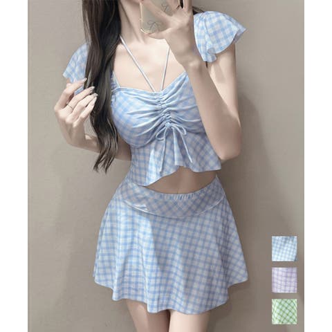 Miniministore（ミニミニストア） | フリルセパレート水着2点セットチェック柄