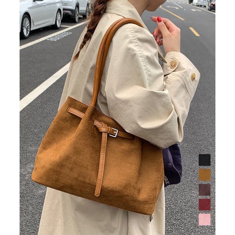 Miniministore（ミニミニストア） | スエード調トートバッグ ベルトデザイン鞄