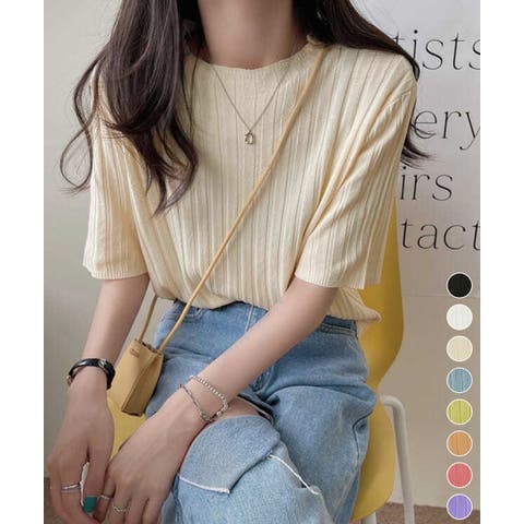 Miniministore（ミニミニストア） | サマーニットトップス半袖 カットソー夏服
