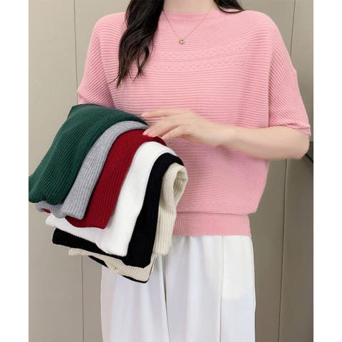 Miniministore（ミニミニストア） | サマーニットトップス ドルマンスリーブ夏