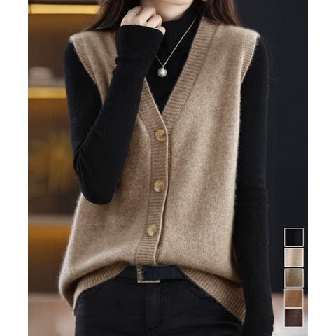 Miniministore（ミニミニストア） | Vネックニットベストレディースニットジレ