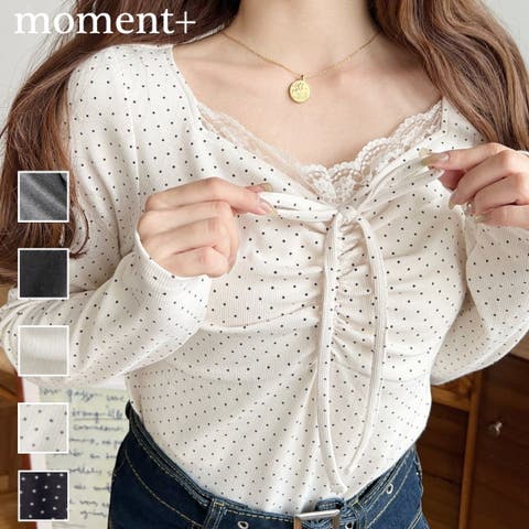 OUR カットレース使いの長め丈カットソー 楽天市場】カットソー 「 かさねぎ、丸襟レース。はなやぎ、裾口