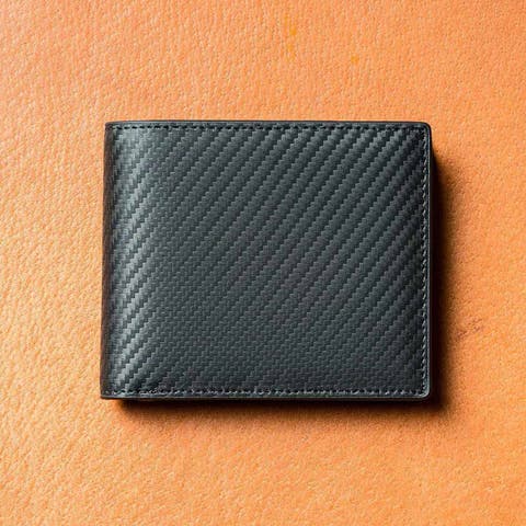 MURA（ムラ） | 二つ折り財布 コードバン調 プレゼント カーボン レザー box型小銭入れ