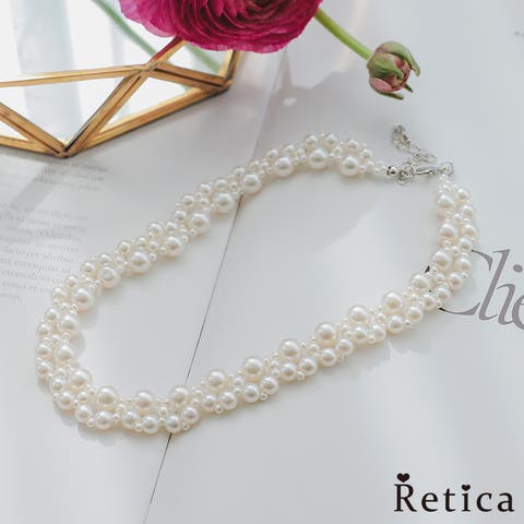 Retica（レティカ） | 大小パールショートネックレス パールネックレス 結婚式アクセサリー パーティードレス小物 パールアクセサリー Retica レティカ