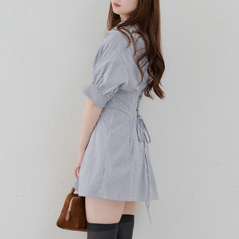 NICE CLAUP / OLIVE des OLIVE　OUTLET（ナイスクラップ） | 後ろﾚｰｽｱｯﾌﾟﾐﾆﾜﾝﾋﾟｰｽ