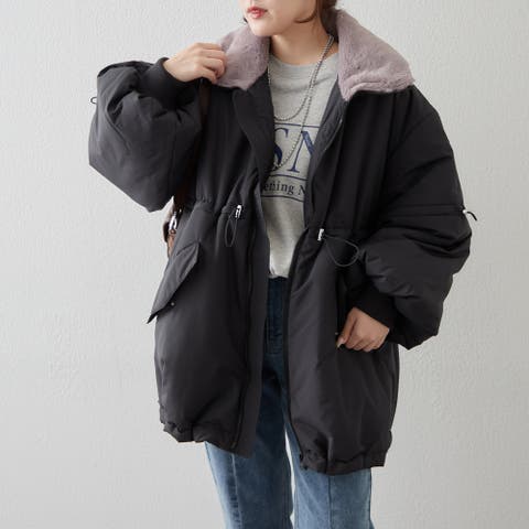 NICE CLAUP / OLIVE des OLIVE　OUTLET（ナイスクラップ） | 衿ファードロスト中綿ジャケット