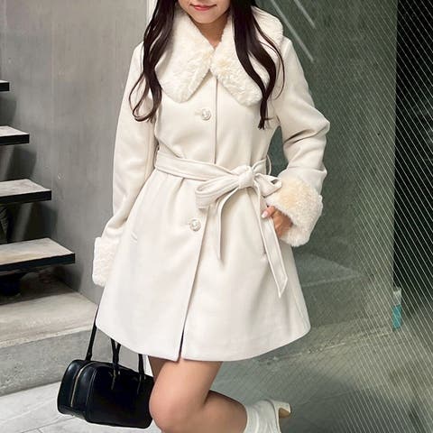 NICE CLAUP / OLIVE des OLIVE　OUTLET（ナイスクラップ） | ﾌｪｲｸﾌｧｰ付ｺｰﾄ