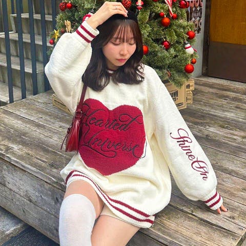 RMAF　NICE CLAUP / OLIVE des OLIVE（リマインドミーアンドフォーエ） | 【HolidayCollection】ﾓｰﾙﾊｰﾄBIGﾆｯﾄ