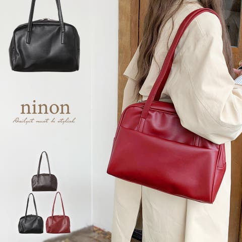 ninon（ニノン） | ボストンバッグ 修学旅行 大容量 レディース 旅行 軽量 旅行バッグ 小さめ スポーツ ゴルフ おしゃれ ミニ 1泊 機内持ち込み ミニボストンバッグ ミニ 外ポケット付 トートバッグ ファスナー 付き マチ 広め 軽い バッグ 合皮 PUレザー バック カジュアル 大人 通勤 通学