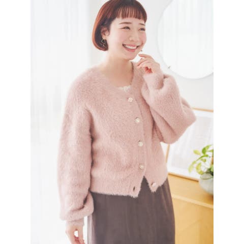 Re-J＆SUPURE（リジェイアンドスプル） | マルチパールボタンシャギーニットカーディガン