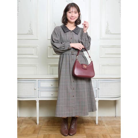 Re-J&SUPURE(リジェイアンドスプル) | フェイクレザー襟トレンチシャツワンピース