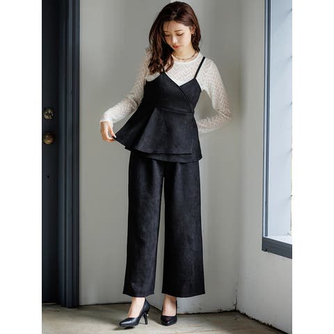 セットアップ ジャケット 上着 クロップドパンツ 9分丈 アンクル丈