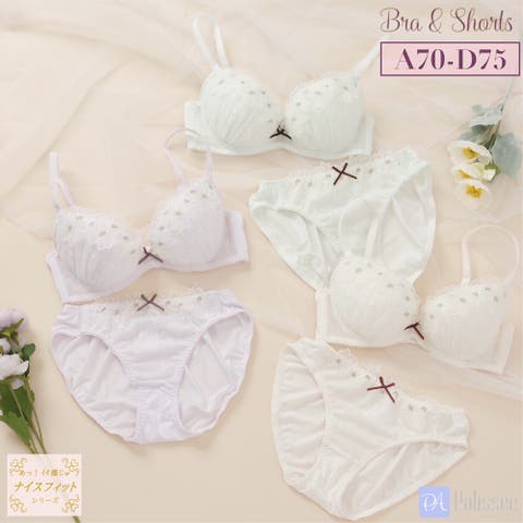 palissee（パリーゼ） | フルールアップリケ３/４カップブラ＆ショーツ　