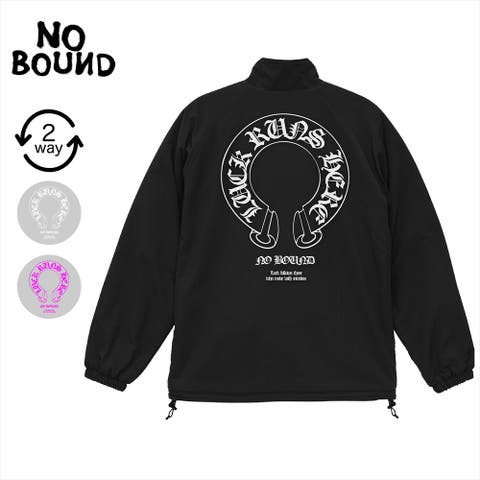 printrium（プリントリウム） | NOBOUND（ノーバウンド） トラックジャケット リバーシブル 2WAY ホースシュー オールドイングリッシュロゴ バックプリント トレーニングジャケット ナイロンジャケット ウインドブレーカー フリースジャケット アウター ブルゾン ストリート メンズ レディース ユニセックス
