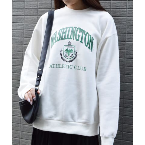 ＆soiree（アンドソワレ） | 裏起毛カレッジロゴオーバーサイズトレーナー