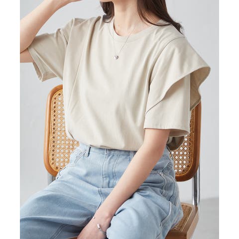 RANAN（ラナン） | ラッフルショルダーＴシャツ